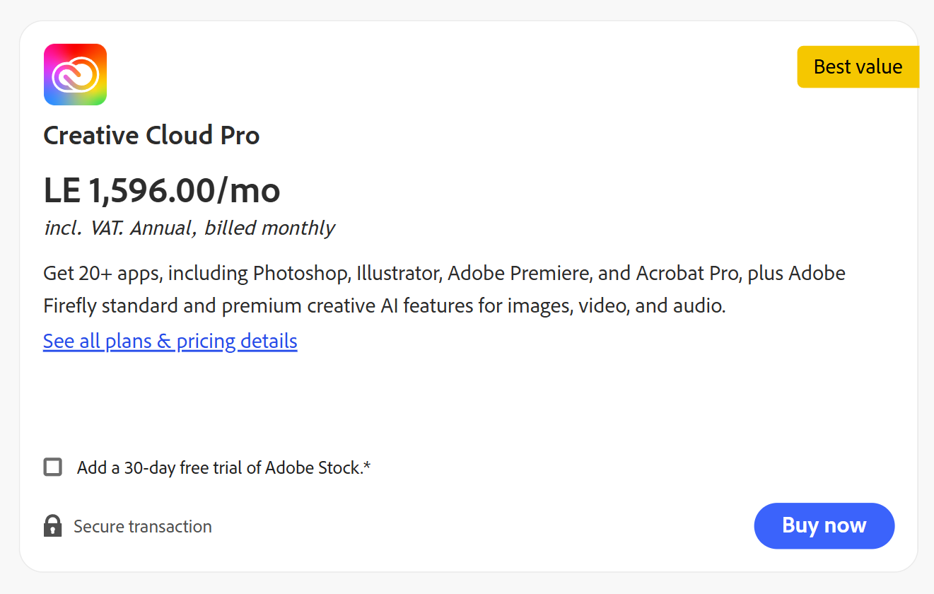 Adobe Creative Cloud Subscription